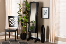 Load image into Gallery viewer, Baxton Studio Madigan Modern and Contemporary Black Finished Wood Jewelry Armoire with Mirror