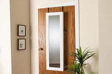 Load image into Gallery viewer, Baxton Studio Richelle Modern and Contemporary White Finished Wood Hanging Jewelry Armoire with Mirror
