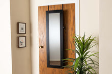 Load image into Gallery viewer, Baxton Studio Richelle Modern and Contemporary Black Finished Wood Hanging Jewelry Armoire with Mirror