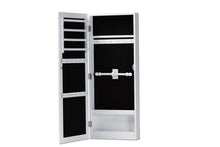 Load image into Gallery viewer, Baxton Studio Pontus Modern and Contemporary White Finished Wood Wall-Mountable Jewelry Armoire with Mirror