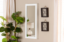 Load image into Gallery viewer, Baxton Studio Pontus Modern and Contemporary White Finished Wood Wall-Mountable Jewelry Armoire with Mirror