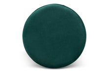 Load image into Gallery viewer, Baxton Studio Chaela Contemporary Glam and Luxe Green Velvet Fabric Upholstered and Gold Finished Metal Ottoman