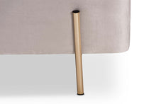 Load image into Gallery viewer, Baxton Studio Rockwell Contemporary Glam and Luxe Grey Velvet Fabric Upholstered and Gold Finished Metal Storage Bench