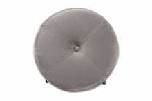 Load image into Gallery viewer, Baxton Studio Malina Contemporary Glam and Luxe Grey Velvet Fabric Upholstered and Gold Finished Metal Storage Ottoman