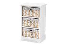 Load image into Gallery viewer, Baxton Studio Rianne Modern Transitional White Finished Wood 3-Basket Storage Unit