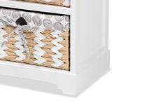 Load image into Gallery viewer, Baxton Studio Rianne Modern Transitional White Finished Wood 3-Basket Storage Unit