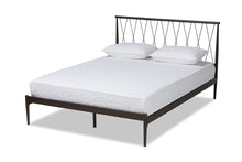 Load image into Gallery viewer, Baxton Studio Nano Modern and Contemporary Black Finished Metal Full Size Platform Bed