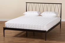 Load image into Gallery viewer, Baxton Studio Nano Modern and Contemporary Black Finished Metal Full Size Platform Bed
