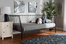 Load image into Gallery viewer, Baxton Studio Lysa Modern and Contemporary Black Finished Metal Twin Size Daybed
