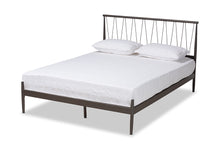 Load image into Gallery viewer, Baxton Studio Samir Modern Industrial Black Finished Metal Queen Size Platform Bed