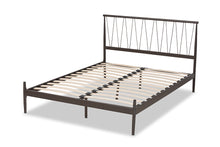 Load image into Gallery viewer, Baxton Studio Samir Modern Industrial Black Finished Metal Queen Size Platform Bed