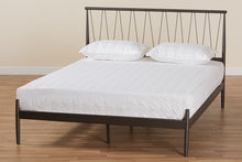 Load image into Gallery viewer, Baxton Studio Samir Modern Industrial Black Finished Metal Queen Size Platform Bed