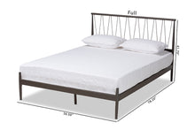 Load image into Gallery viewer, Baxton Studio Samir Modern Industrial Black Finished Metal Queen Size Platform Bed