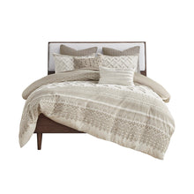 Load image into Gallery viewer, Mila Cotton Printed Duvet Cover Set With Chenille King/Cal King II12-1127 By Olliix
