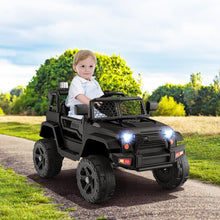 Load image into Gallery viewer, 12V Kids Ride On Truck with Remote Control and Headlights-Black