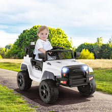 Load image into Gallery viewer, 12V Kids Ride On Truck with Remote Control and Headlights-White