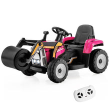 Load image into Gallery viewer, 12V Kids Ride on Road Roller with 2.4G Remote Control-Pink