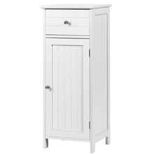 Load image into Gallery viewer, Wooden Bathroom Floor Storage Cabinet with Drawer and Shelf
