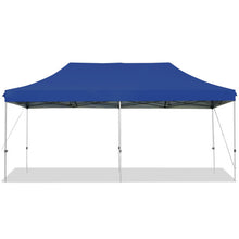 Load image into Gallery viewer, 10 x 20 Feet Adjustable Folding Heavy Duty Sun Shelter with Carrying Bag-Blue