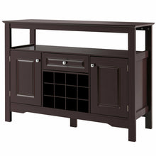 Load image into Gallery viewer, Elegant Classical Multifunctional Wooden Wine Cabinet Table Brown