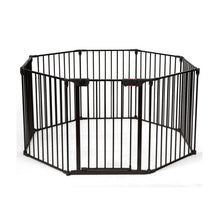 Load image into Gallery viewer, Adjustable Panel Baby Safe Metal Gate Play Yard-Black