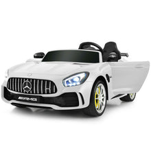Load image into Gallery viewer, 12V Kids Ride On Car Mercedes Benz AMG GTR with Remote and LED Lights-White