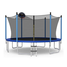 Load image into Gallery viewer, Outdoor Recreational Trampoline with Ladder and Enclosure Net-14 ft