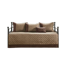 Load image into Gallery viewer, Madison Park Boone 100% Polyester 6Pcs Day Bed Cover- Brown MP13-6572 By Olliix