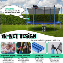 Load image into Gallery viewer, 12/14/15/16 Feet Outdoor Recreational Trampoline with Ladder and Enclosure Net-15 ft