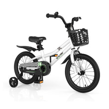 Load image into Gallery viewer, 16 Inch Kid's Bike with Removable Training Wheels-Black & White