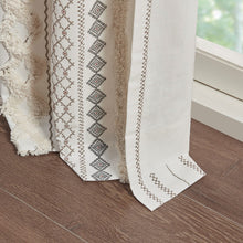 Load image into Gallery viewer, Imani Cotton Printed Window Panel With Chenille Stripe And Lining II40-1180 By Olliix