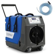 Load image into Gallery viewer, 180 PPD Commercial Dehumidifier with Pump Drain Hose and Wheels-Blue