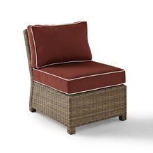 Load image into Gallery viewer, Bradenton Outdoor Wicker Sectional Center Chair Sangria/Weathered Brown
