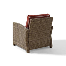 Load image into Gallery viewer, Bradenton Outdoor Wicker Armchair Sangria/Weathered Brown