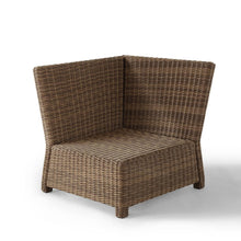 Load image into Gallery viewer, Bradenton 5Pc Outdoor Wicker Sectional Set Navy/Weathered Brown