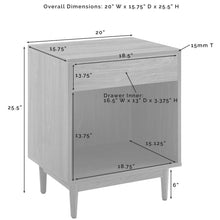 Load image into Gallery viewer, Liam Record Storage End Table Walnut