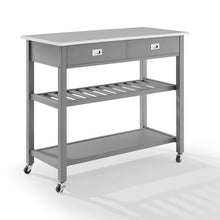 Load image into Gallery viewer, Chloe Stainless Steel Top Kitchen Island/Cart Gray/Stainless Steel