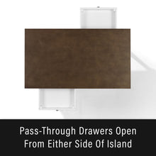 Load image into Gallery viewer, Caitlyn Wood Top Kitchen Island White/Dark Brown