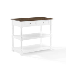 Load image into Gallery viewer, Caitlyn Wood Top Kitchen Island White/Dark Brown