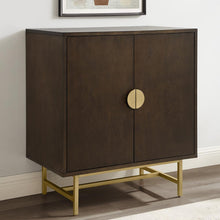 Load image into Gallery viewer, Blair Bar Cabinet Dark Brown/Gold