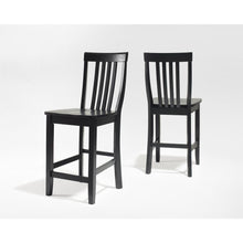 Load image into Gallery viewer, School House 2Pc Counter Stool Set Black - 2 Stools