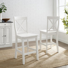 Load image into Gallery viewer, X-Back 2Pc Counter Stool Set White - 2 Stools