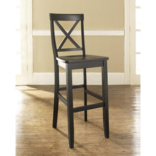 Load image into Gallery viewer, X-Back 2Pc Bar Stool Set Black - 2 Stools