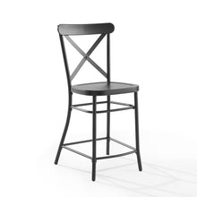 Load image into Gallery viewer, Camille 2Pc Counter Stool Set Matte Black - 2 Stools
