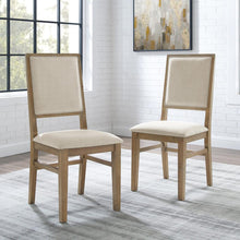 Load image into Gallery viewer, Joanna 2Pc Upholstered Back Chair Set Rustic Brown /Creme - 2 Upholstered Chairs
