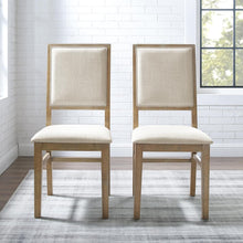 Load image into Gallery viewer, Joanna 2Pc Upholstered Back Chair Set Rustic Brown /Creme - 2 Upholstered Chairs