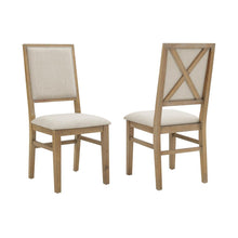 Load image into Gallery viewer, Joanna 2Pc Upholstered Back Chair Set Rustic Brown /Creme - 2 Upholstered Chairs
