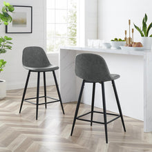 Load image into Gallery viewer, Weston 2Pc Counter Stool Set Distressed Gray/Matte Black - 2 Stools