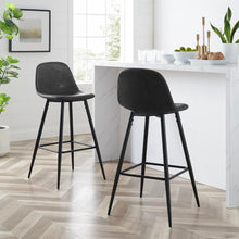 Load image into Gallery viewer, Weston 2Pc Bar Stool Set Distressed Black/Matte Black - 2 Stools