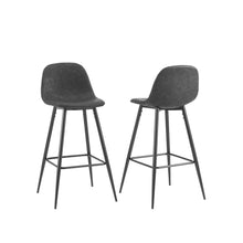 Load image into Gallery viewer, Weston 2Pc Bar Stool Set Distressed Black/Matte Black - 2 Stools